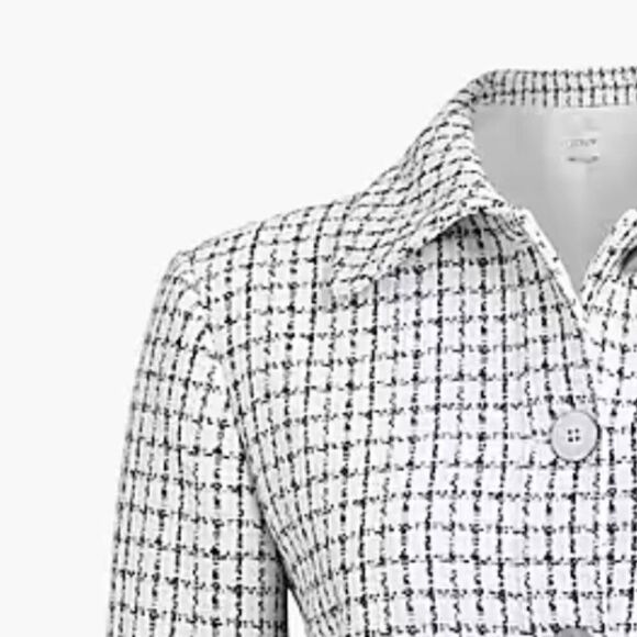 J. Crew Factory Tweed collared lady jacket Black and White NWT - Picture 3 of 13